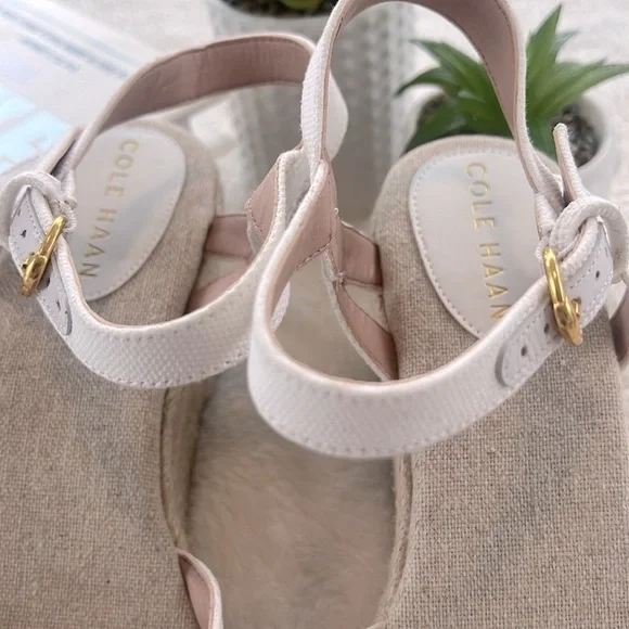 Cole Haan Cloudfeel Espadrille Wedge Sandal perfect neutral sandal spring NEW - Picture 8 of 12